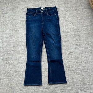 PAIGE Dark Indigo Colette Crop Flare Jeans